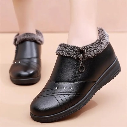 Women's Solid Color Fluffy Boots