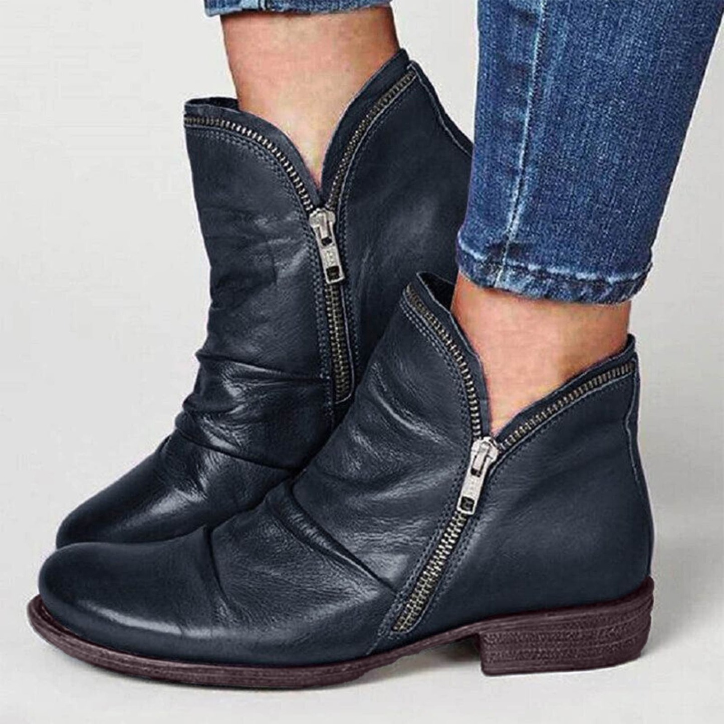Women's Classic Double-Zip Ankle Boots