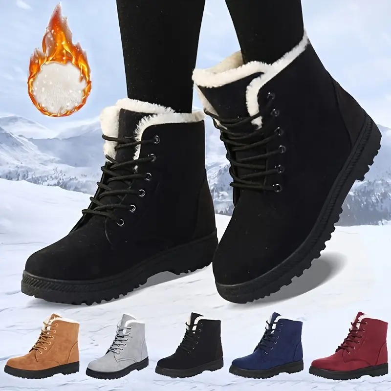 Women's Warm Lace-Up Ankle Boots