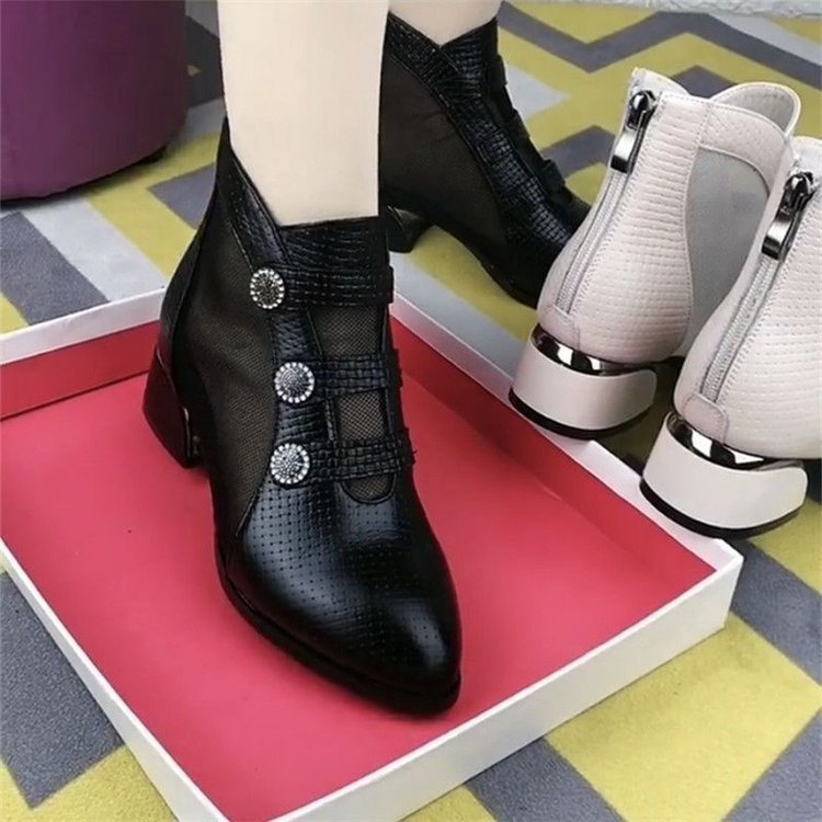 Women's Roman Buckle Ankle Boots