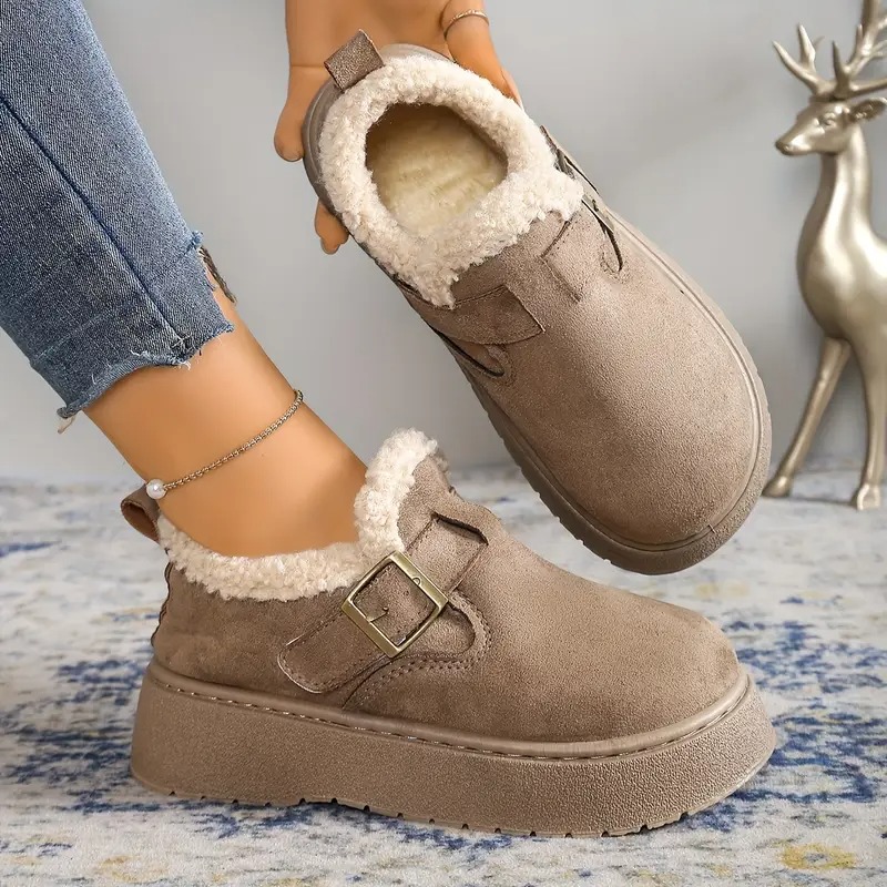 Women's Fleece Lined Platform Snow Boots