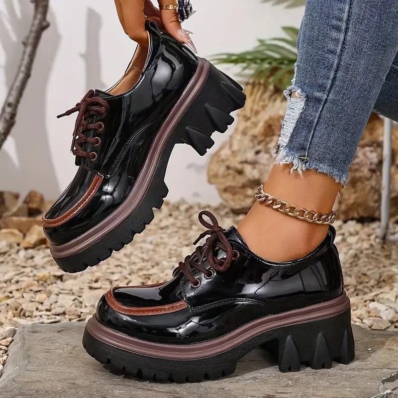 Women's Glossy Casual Slip-On Loafers