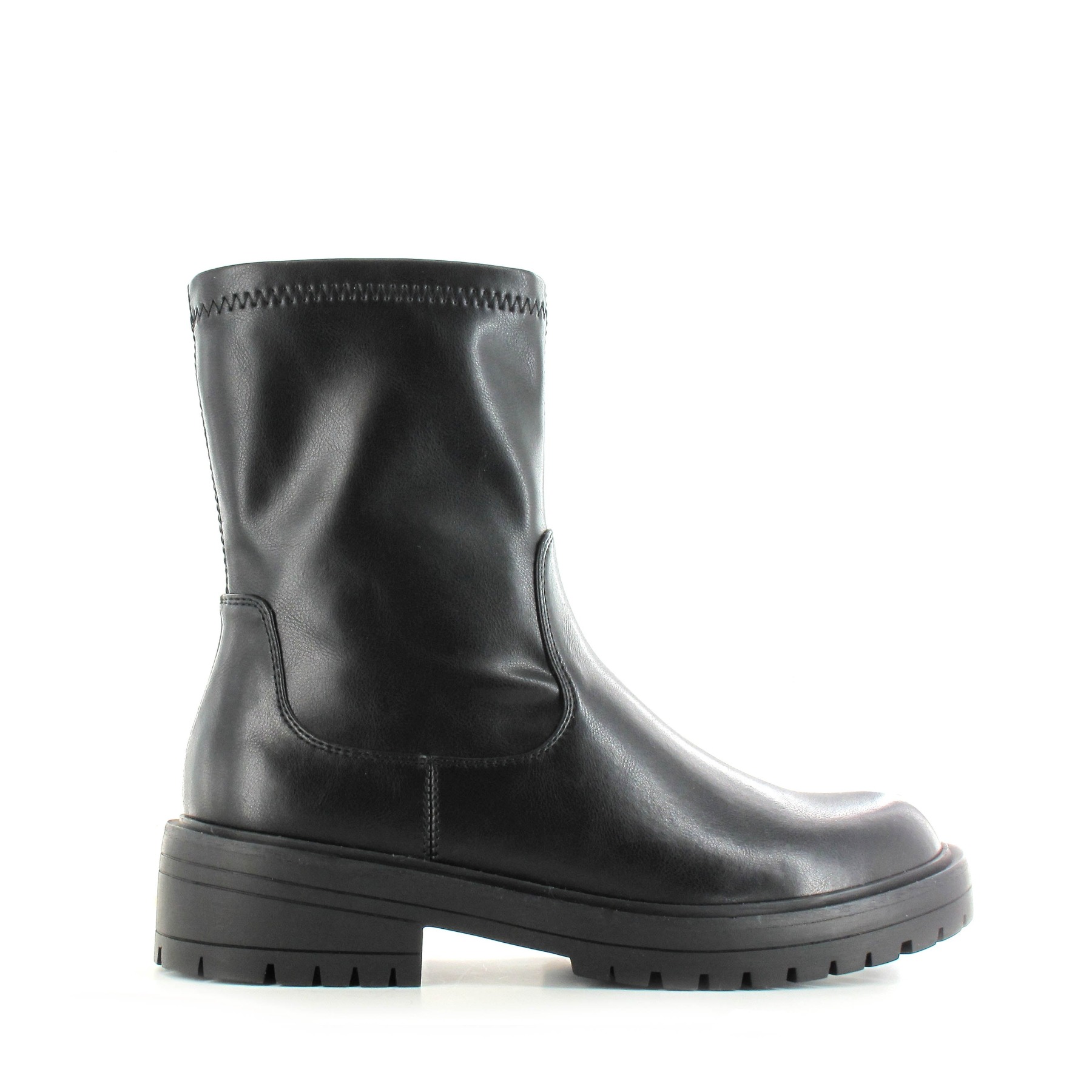 Women's Chunky Pull On Biker Boot