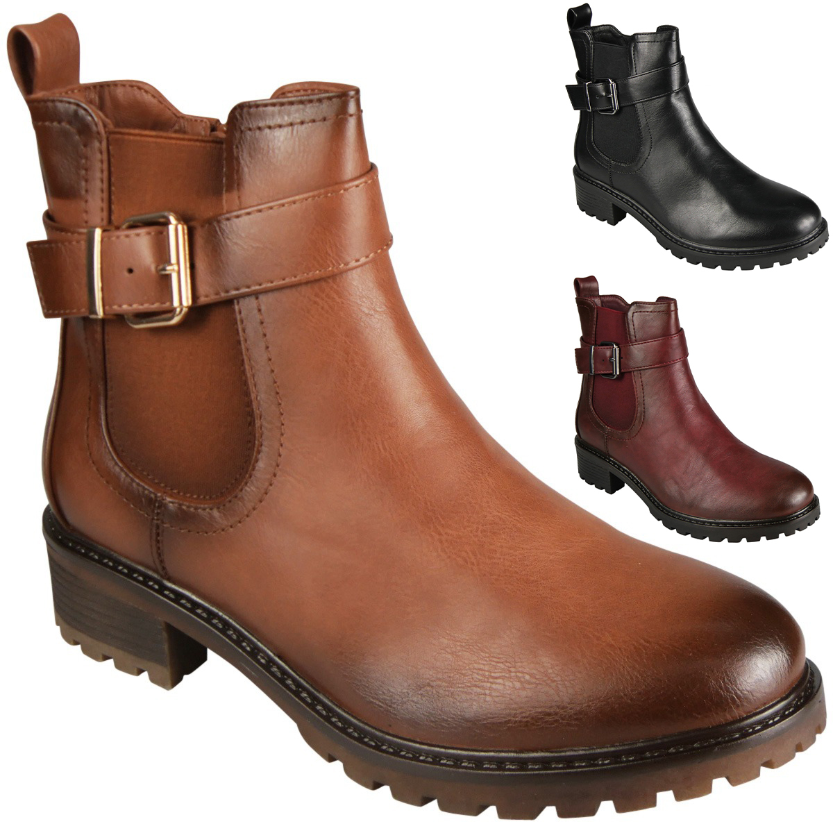 Warm Lined Comfy Grip Winter Casual Boots
