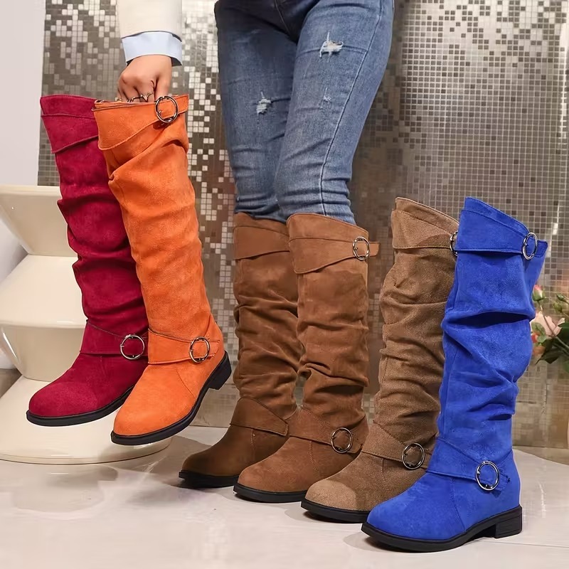 Women's Slip-On Knee-High Boots