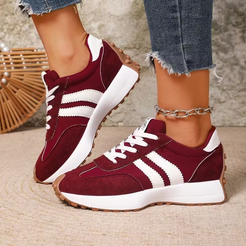 Women's Chunky Striped Athletic Shoes