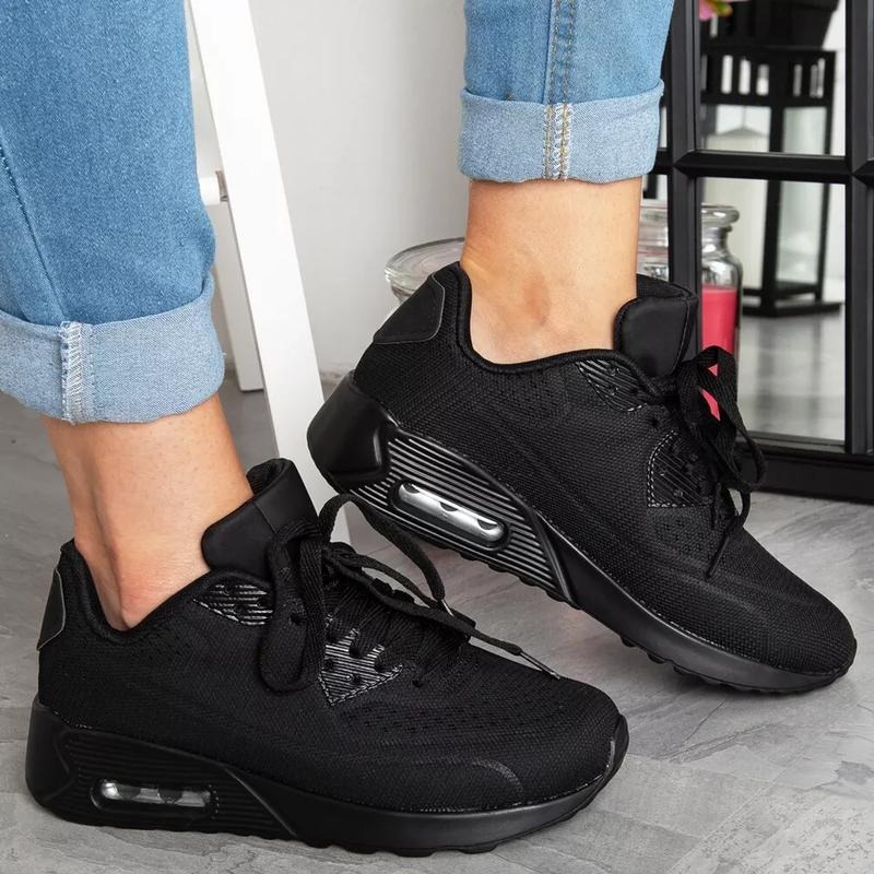 Comfort Lace-Up Flat Running Sports Trainers