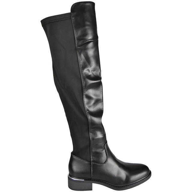 Over The Knee Zip Lyrca Boots