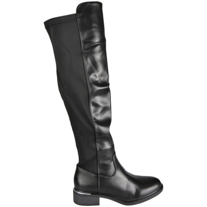 Over The Knee Zip Lyrca Boots