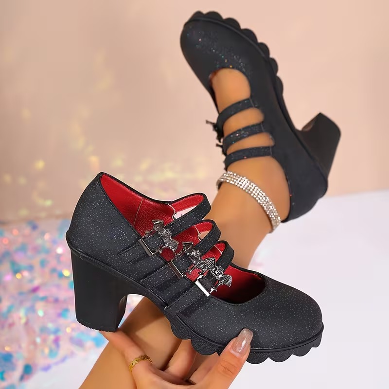 Women's Sparkling Mary Jane Heels