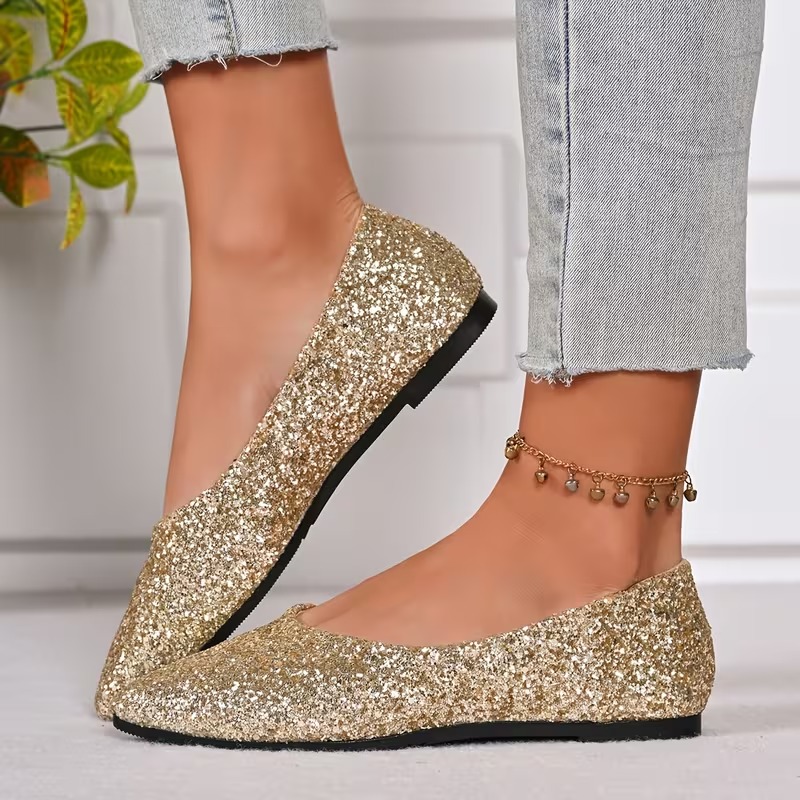 Women's Stylish Sequins Loafers