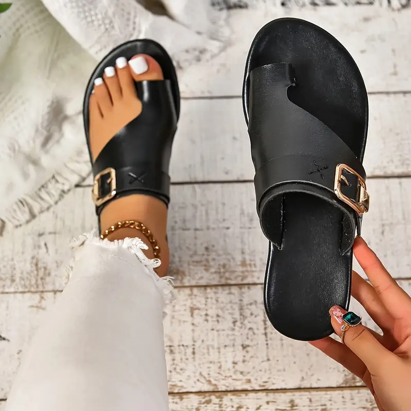 Stylish Solid Color Slide Sandals
