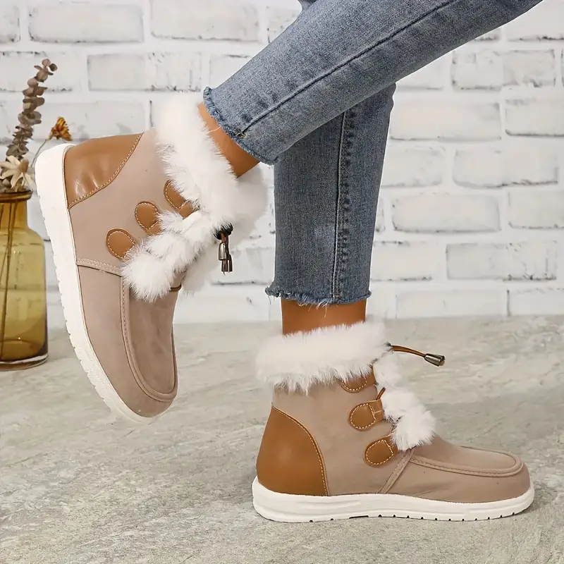 Women's Cozy Fleece Non-Slip Snow Boots