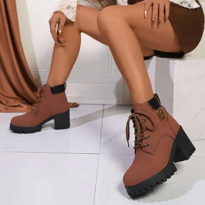 Chic Lace-Up Ankle Boots