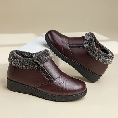 Women's Solid Color Fluffy Boots