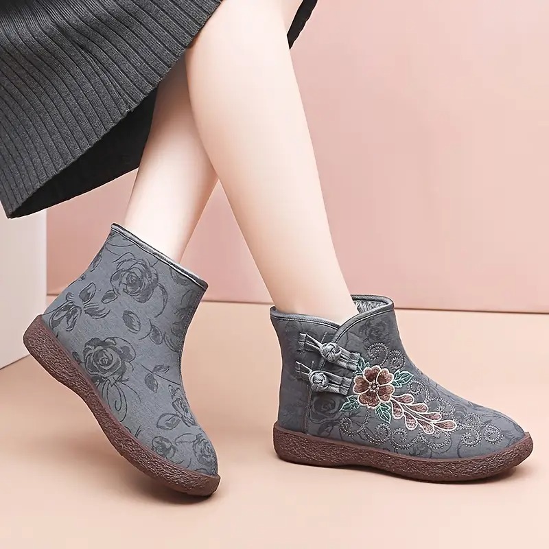 Winter Warm Fleece-Lined Ankle Boots