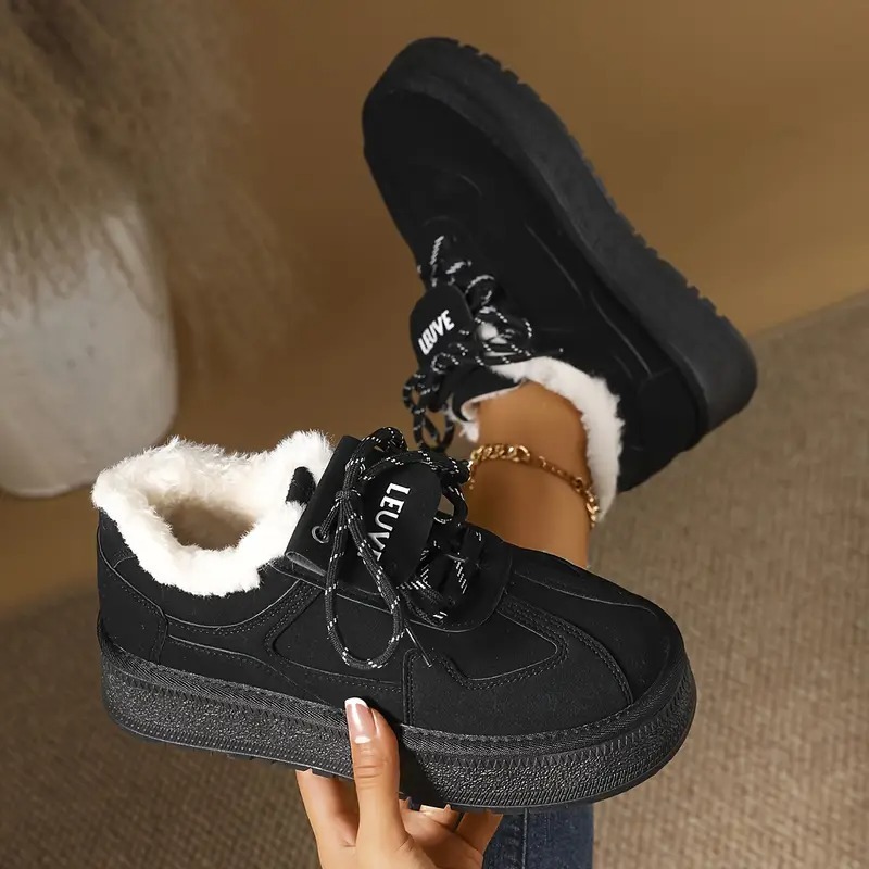 Women's Anti-Slip Fluffy Lining Snow Boots