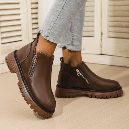 Women's Zipper Closure Ankle Boots