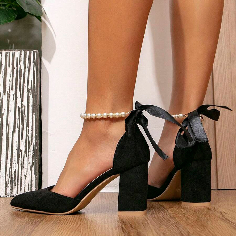 Crystal Bow Bridesmaid Heels