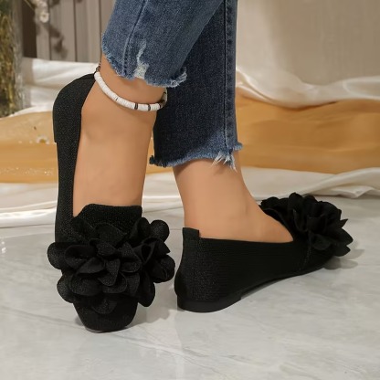 Women's Floral Mary Jane Flat Heels