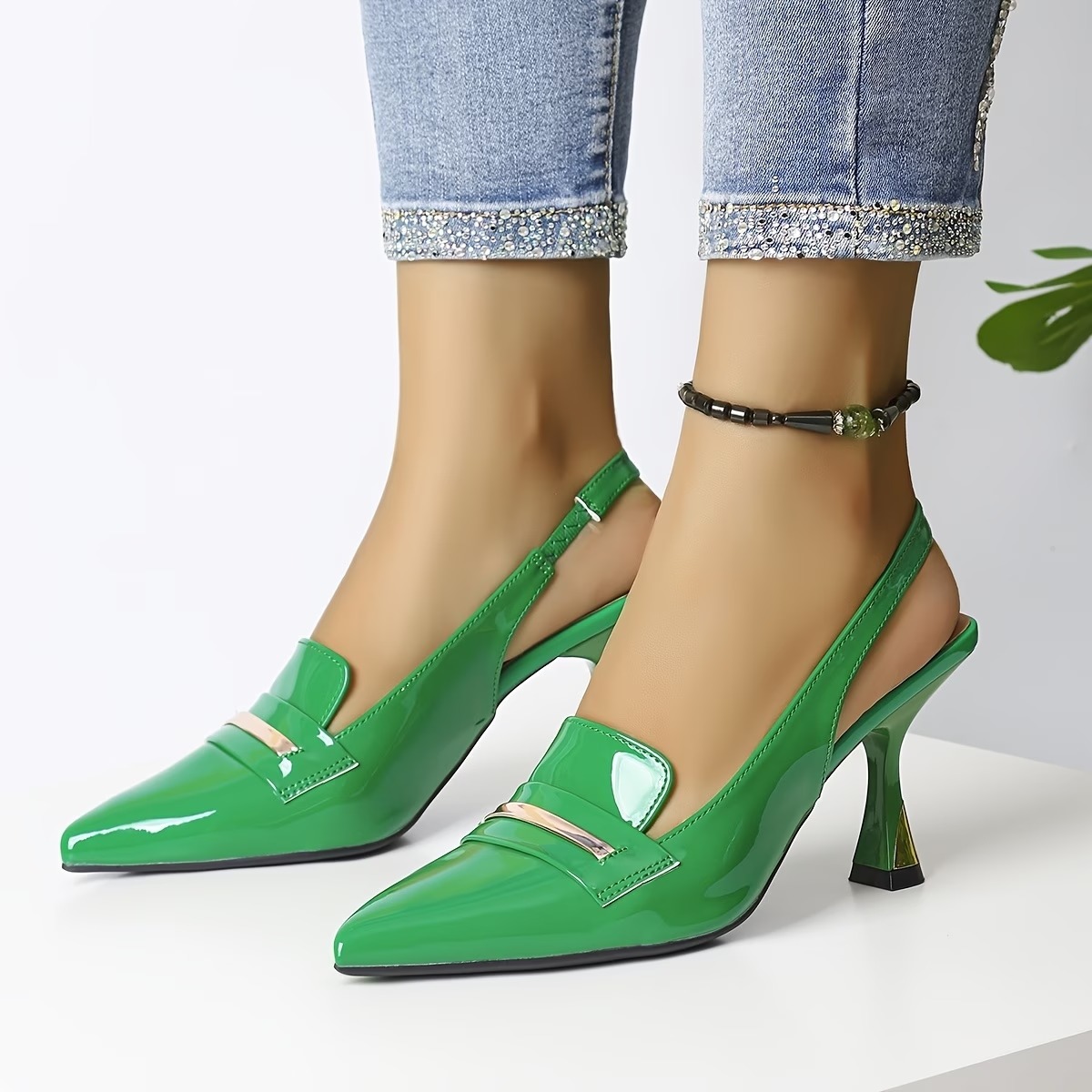 Women's Elegant Slingback Heeled Sandals