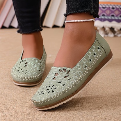 Women's Hollow Embroidery Loafers