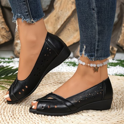 Women's Hollow-Out Fish Mouth Sandals