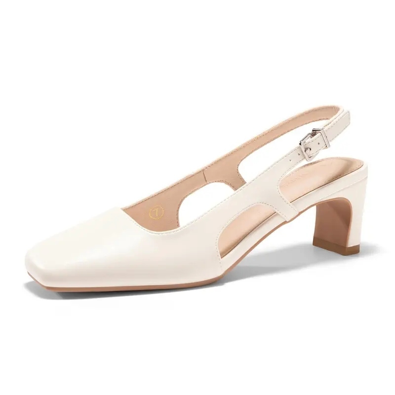 Women's Slingback Chunky Low Heels