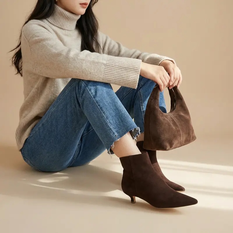 Women's Soft Vegan Dressy Ankle Boots