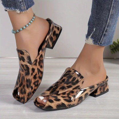 Stylish Square Toe Chunky Low Heels