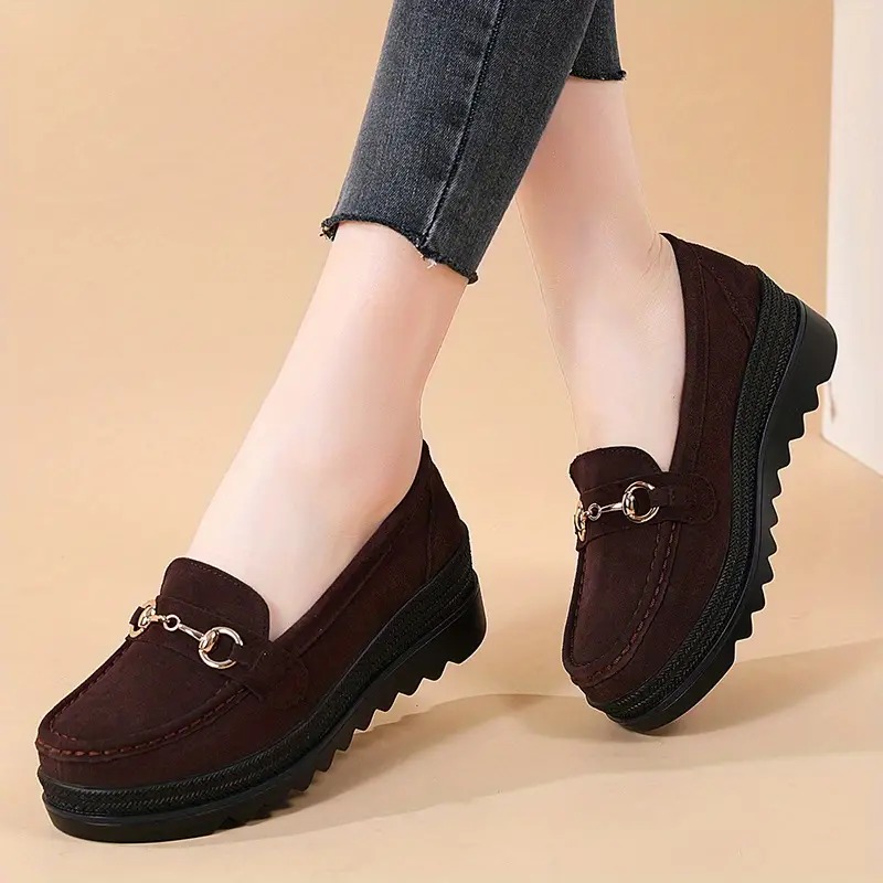 Women's Platform Metal Loafers