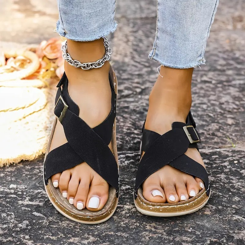 Women's Strap Roman Flat Sandals