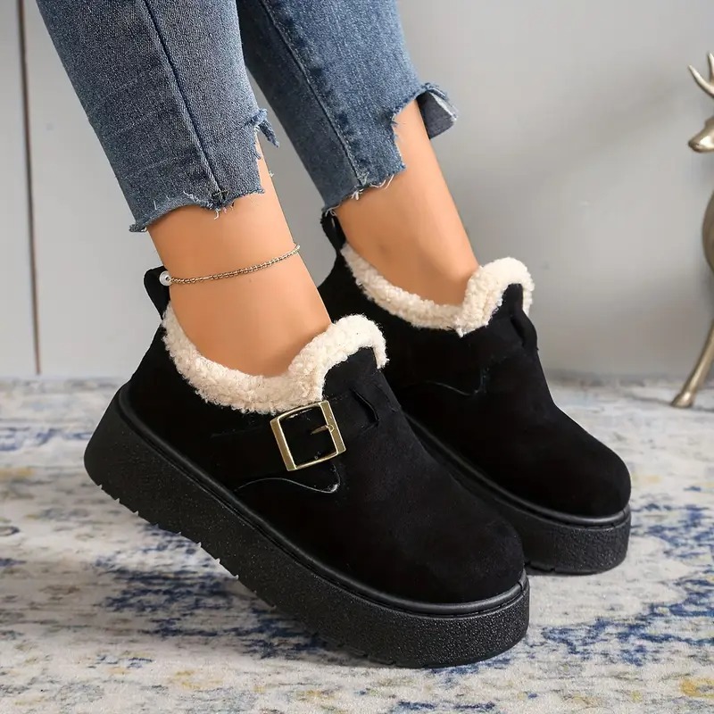 Women's Fleece Lined Platform Snow Boots
