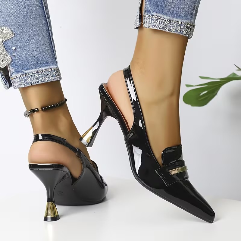 Women's Elegant Slingback Heeled Sandals