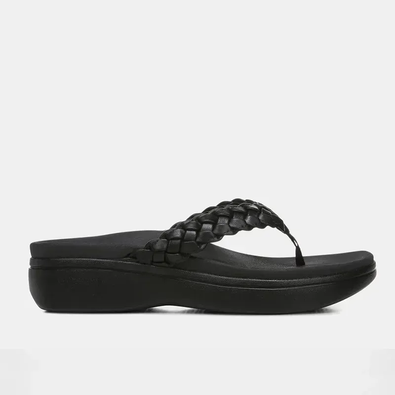 Women's Braided Platform Flip-Flops