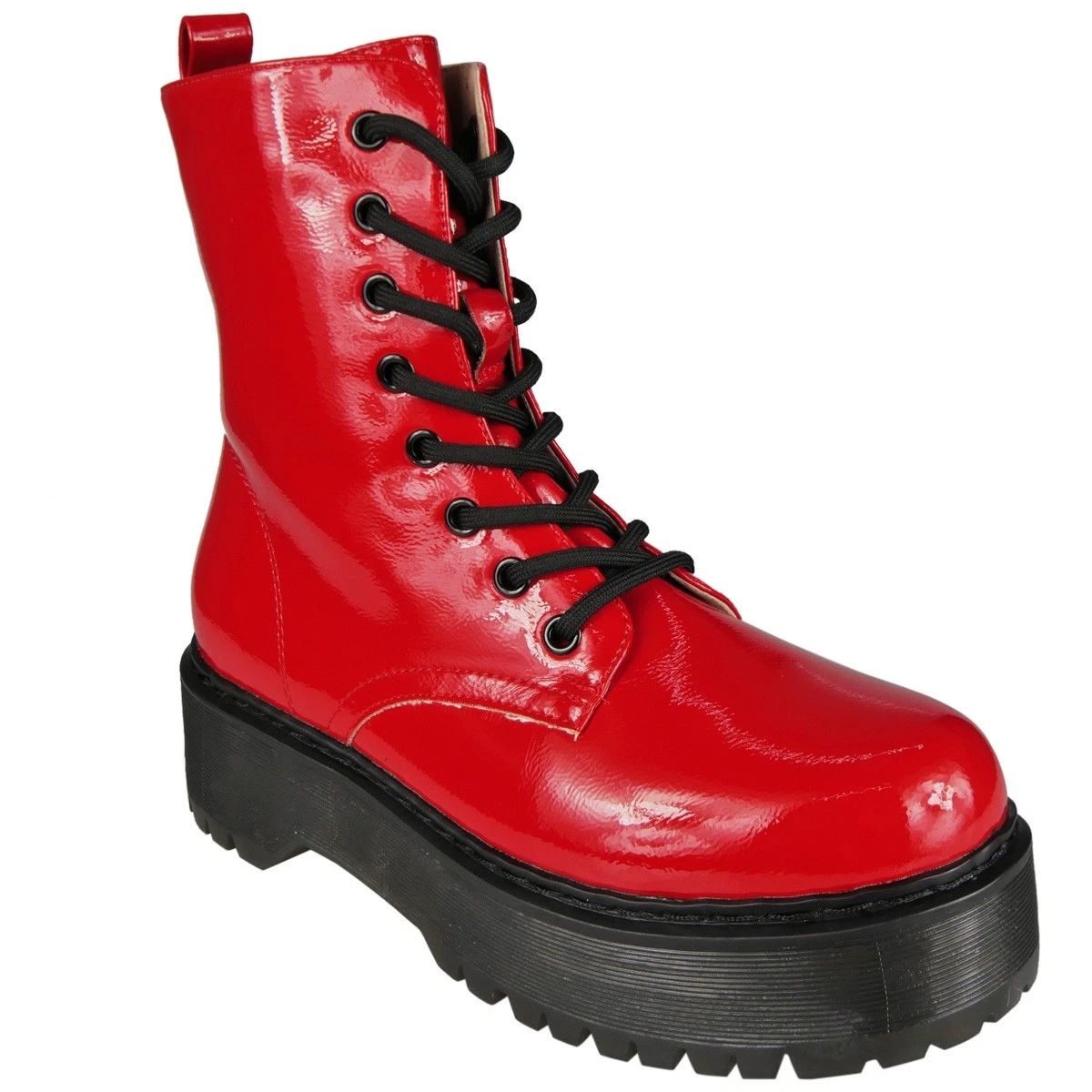 Ladies Punk Goth Zip Casual Boots