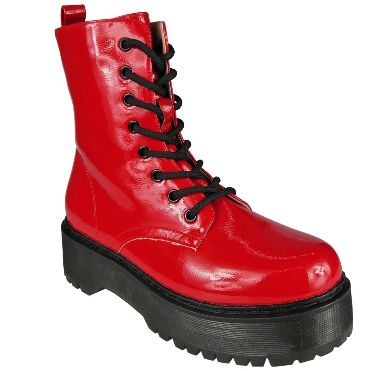 Ladies Punk Goth Zip Casual Boots