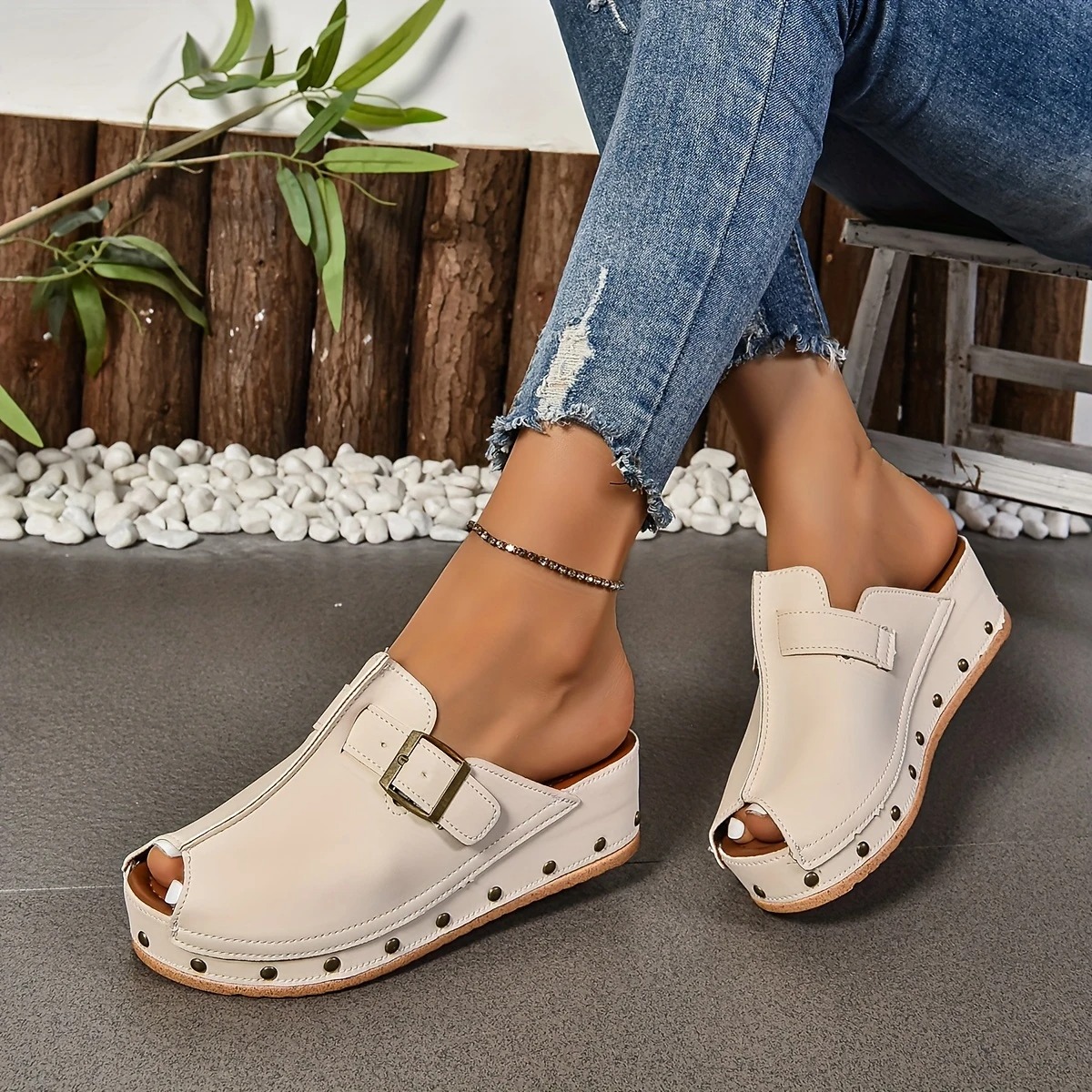 Women's Casual Slip-On Platform Sandals