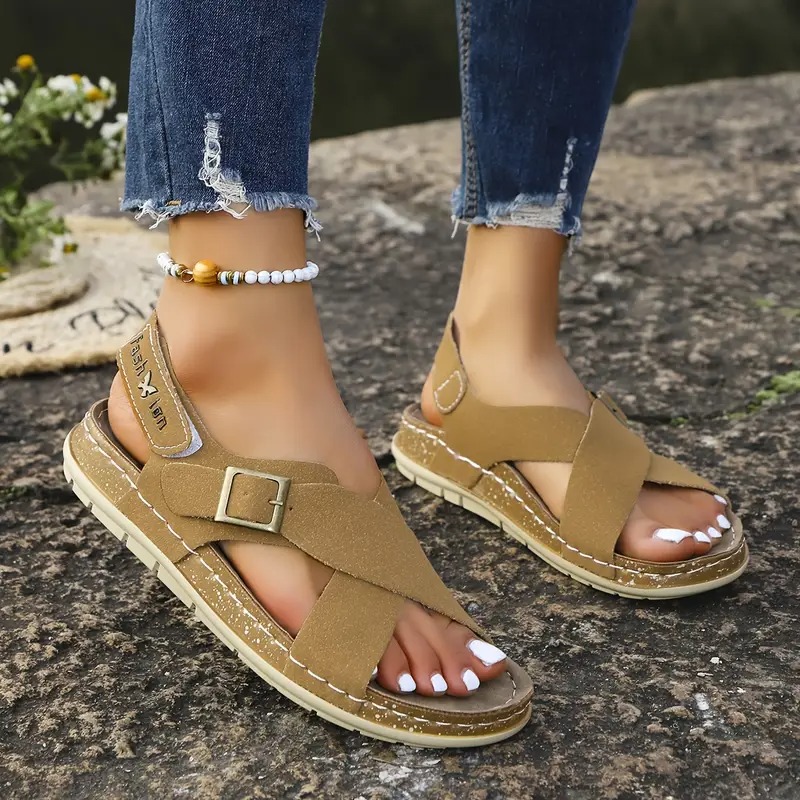 Women's Strap Roman Flat Sandals