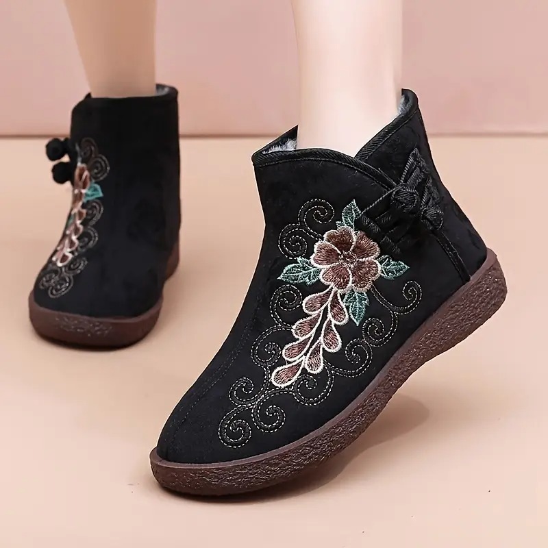 Winter Warm Fleece-Lined Ankle Boots