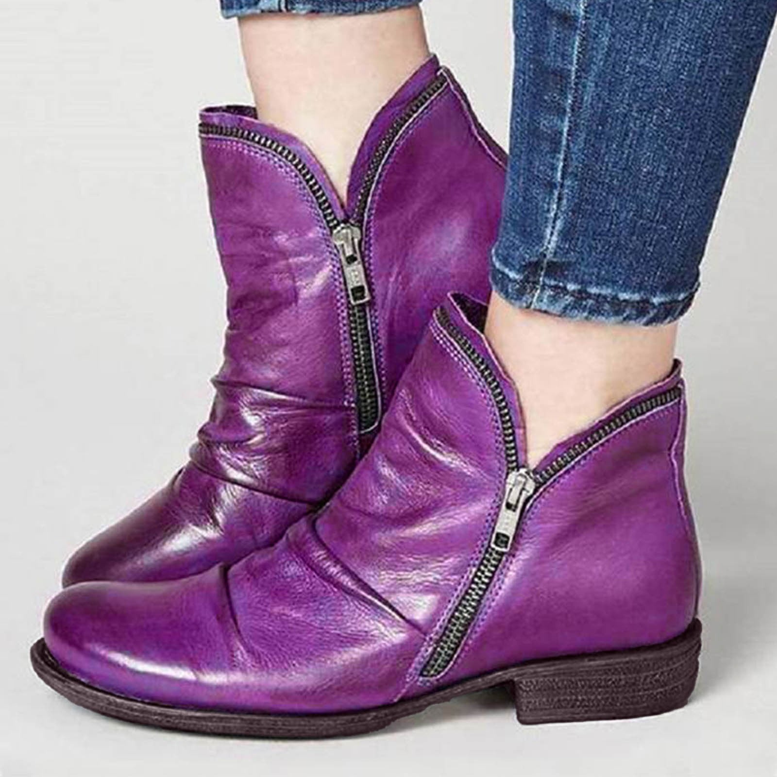 Women's Classic Double-Zip Ankle Boots