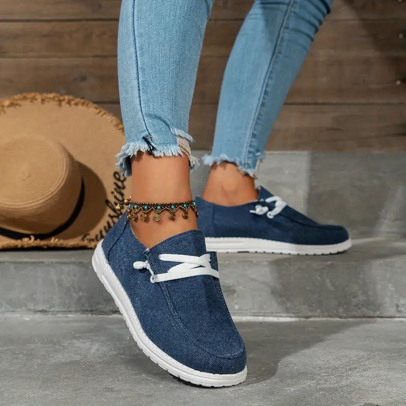 Women's Lace Up Canvas Loafer