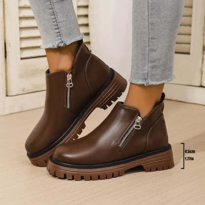 Women's Zipper Closure Ankle Boots