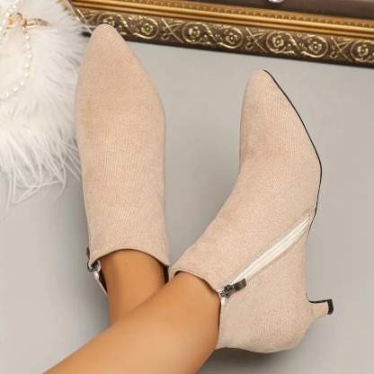 Women's Cute Small Kitten Heel Ankle Boots