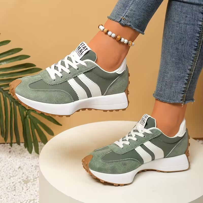 Women's Chunky Striped Athletic Shoes