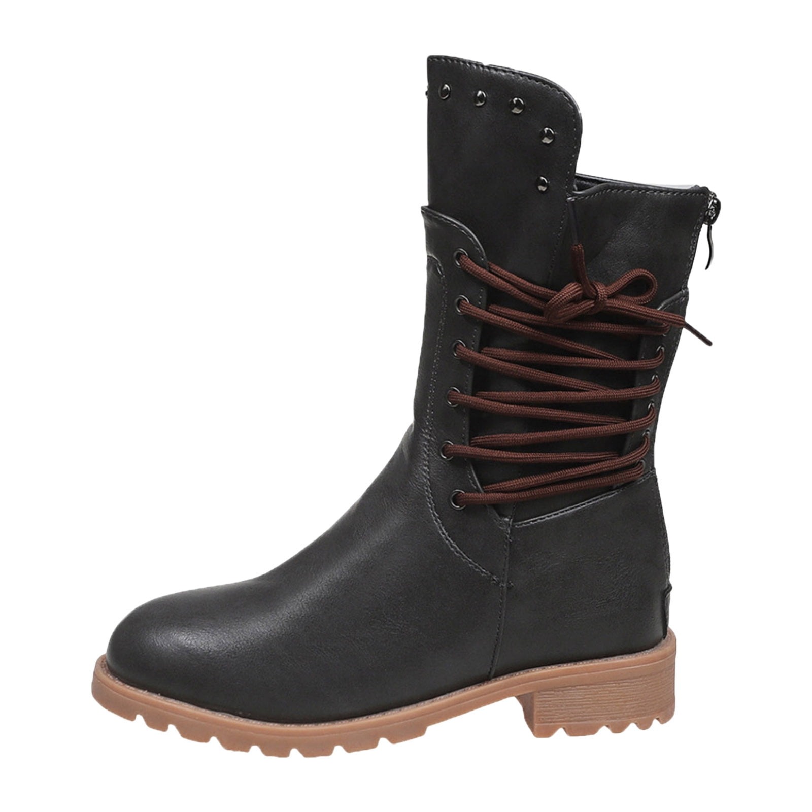 Women's Mid Calf Boots Vintage Ankle Boots