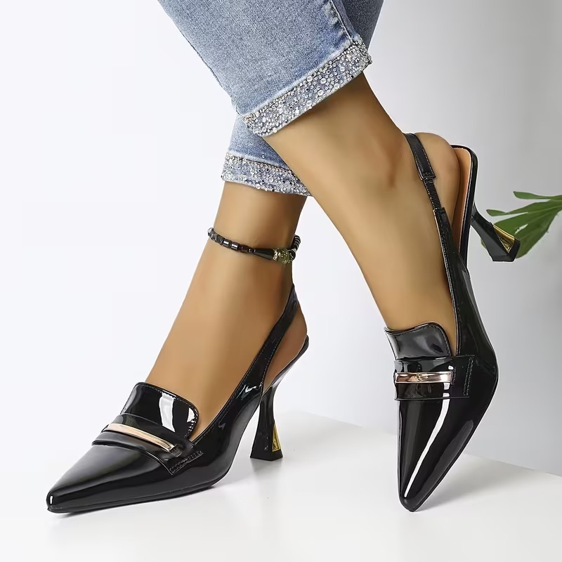 Women's Elegant Slingback Heeled Sandals
