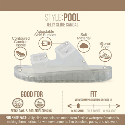 Women's Waterproof Double Buckle Slides
