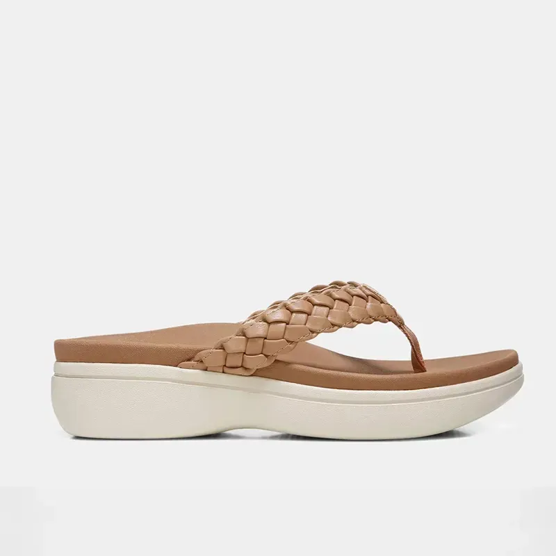 Women's Braided Platform Flip-Flops