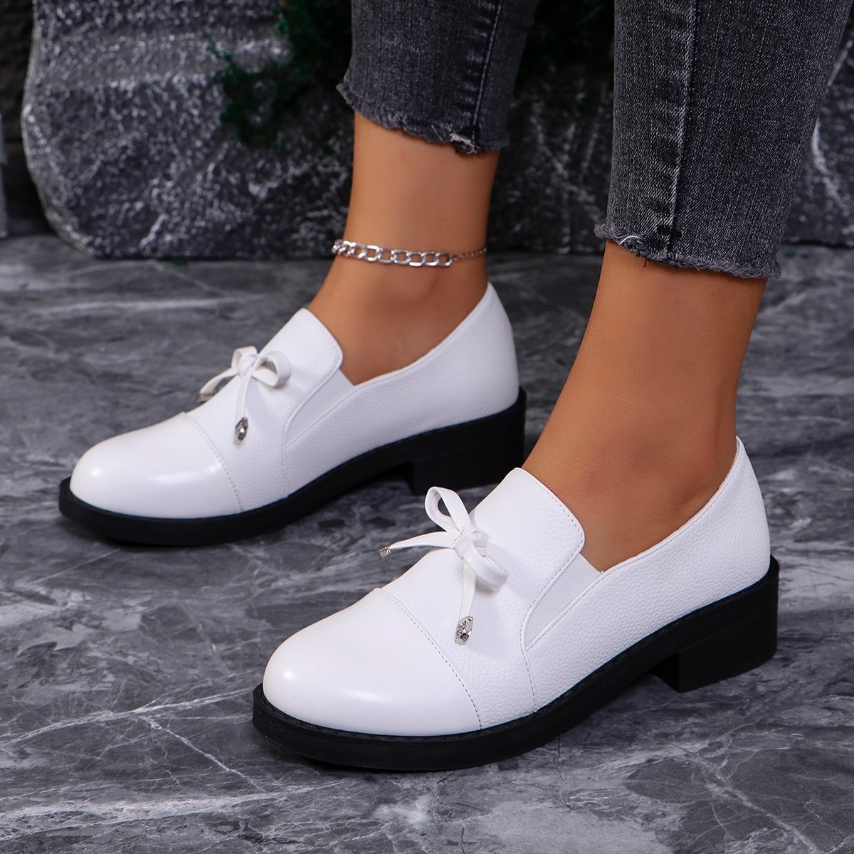 Women's Thick-soled High-heeled Loafer